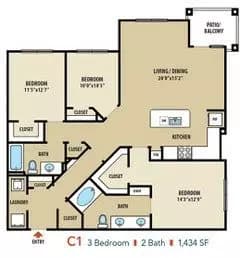 C1 1305 floor plan