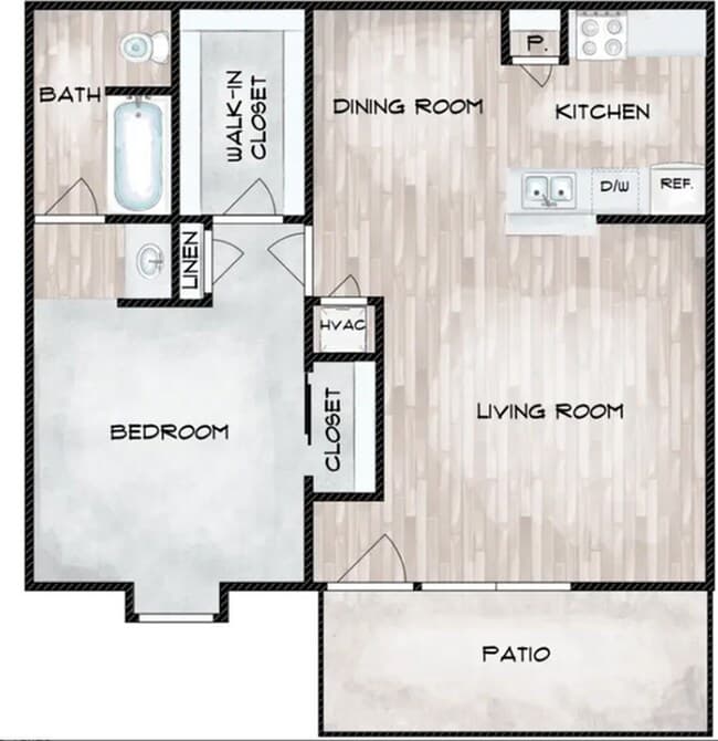 A1R 1x1 401 floor plan
