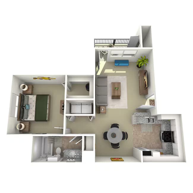 1 Bed • 1 Bath 0922 floor plan