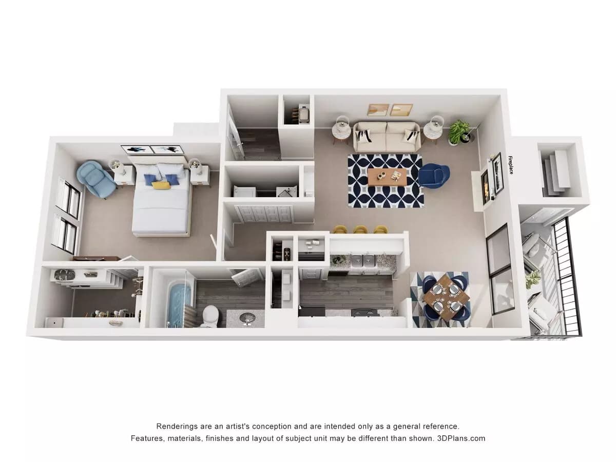 Apartment 0708 floor plan