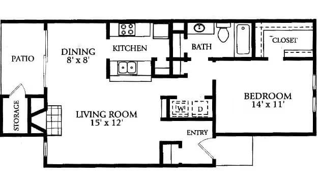 Apartment 1610 floor plan