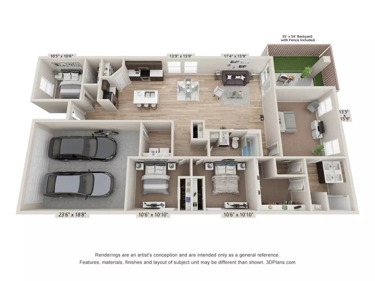 4X2A 9955RF floor plan