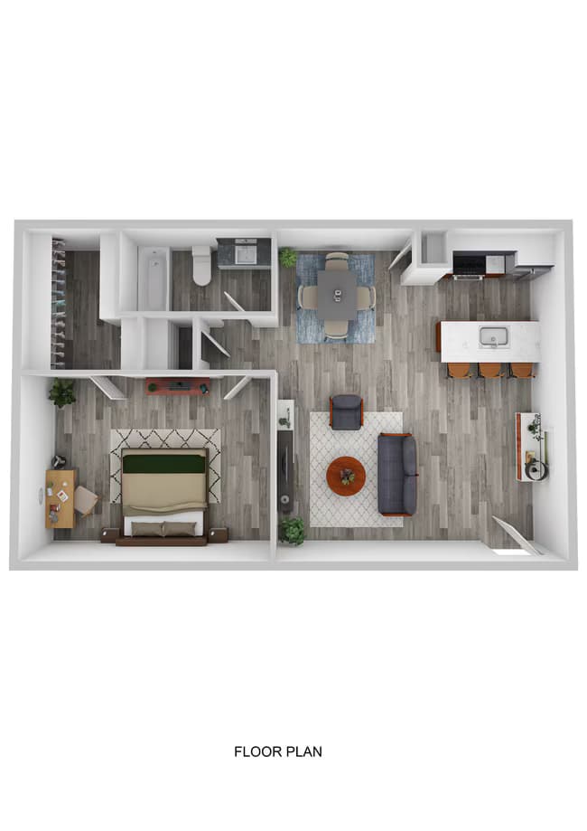1x1B - Semi 1412 floor plan
