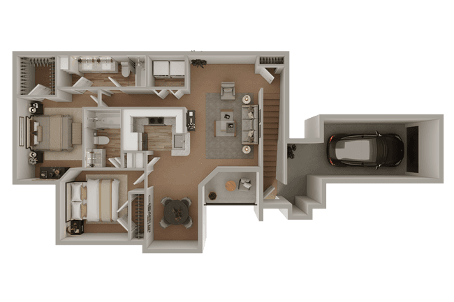 2 Bedroom 2 Bath REEP Reno 1702 floor plan