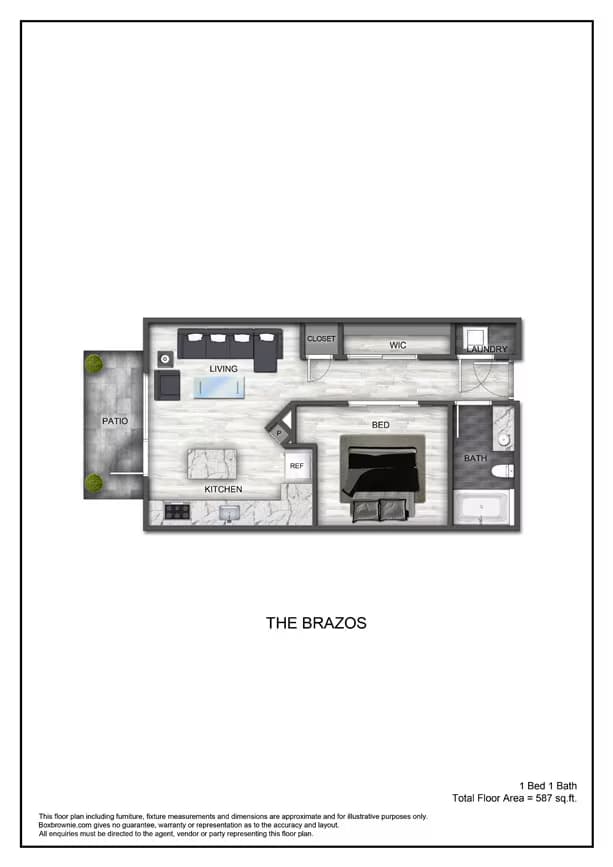 Studio • 1 Bath 276 floor plan