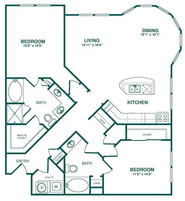 The Langley 355 floor plan