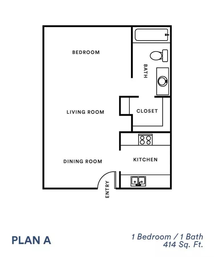 Studio • 1 Bath 1331 floor plan