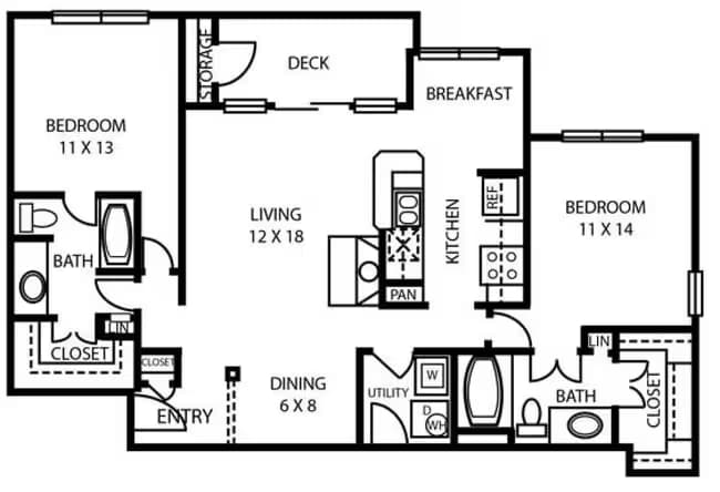 Unit 1238 floor plan