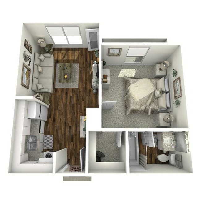 1 Bed • 1 Bath 227 floor plan