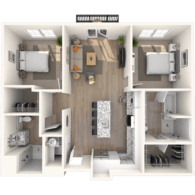 Traditional 2x2 1125-1322 SF-FP 1302 floor plan