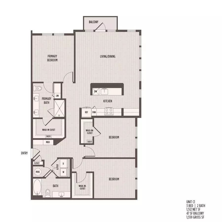 C1 Rosslyn-301 floor plan