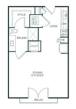 Studio A 1160 floor plan