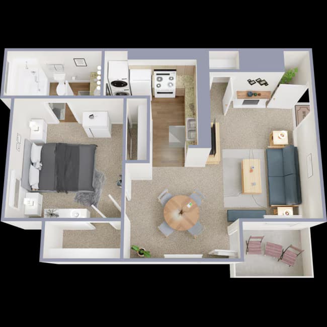 1 Bed • 1 Bath 36 floor plan