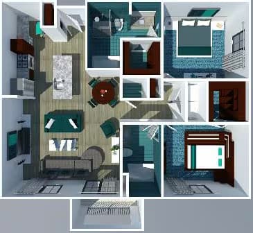 Unit 1355 floor plan