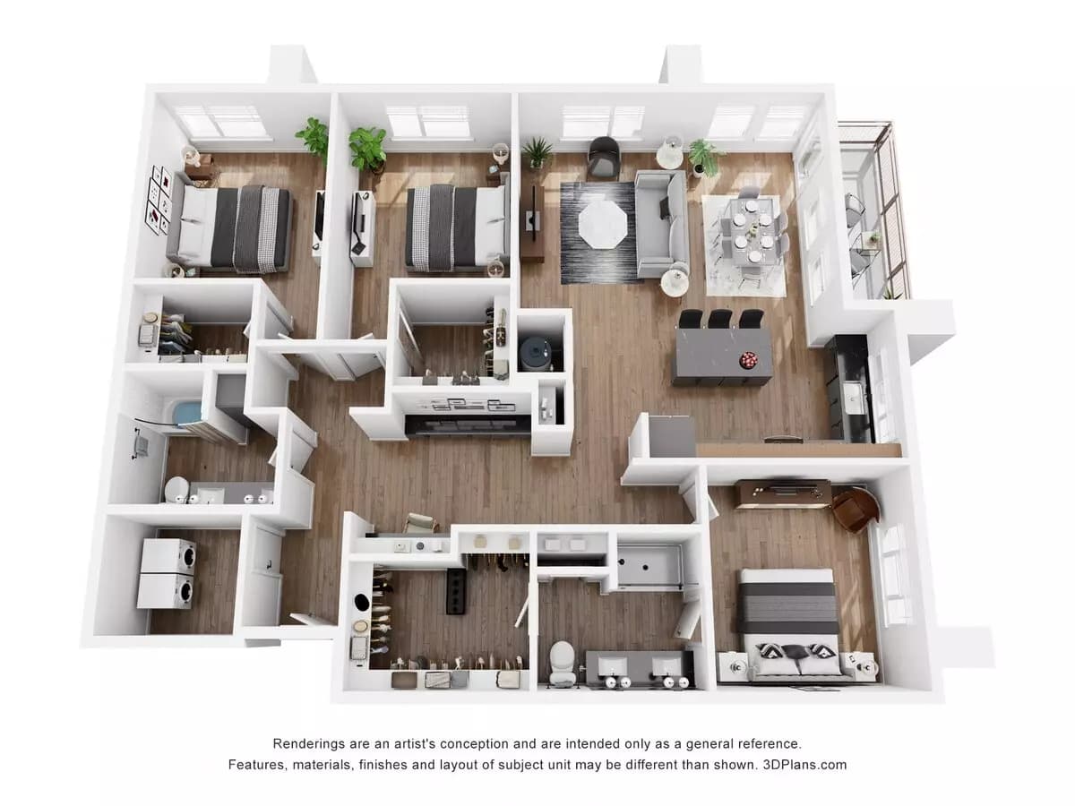 3 Beds • 2 Bath 466 floor plan