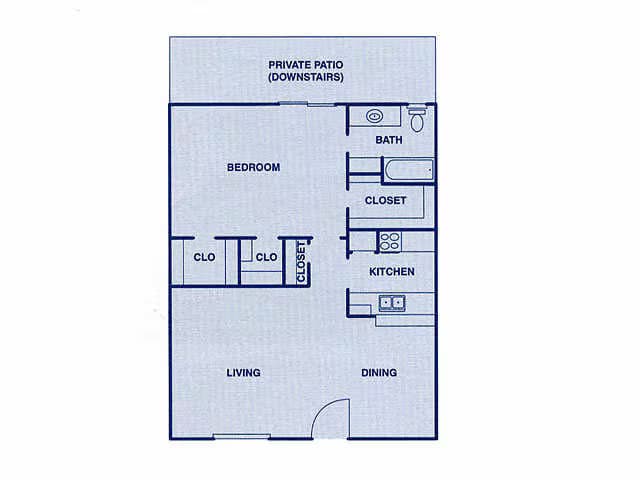 1 Bed • 1 Bath floor plan
