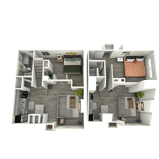 2 Bedroom floor plan
