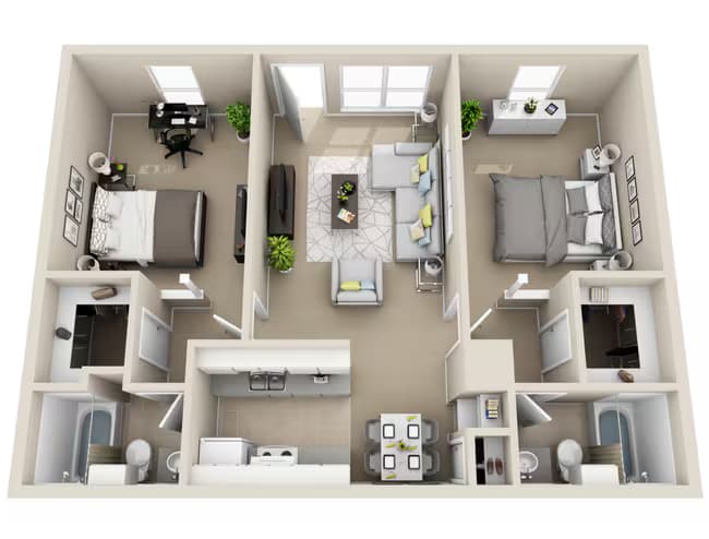 2x2 401 floor plan