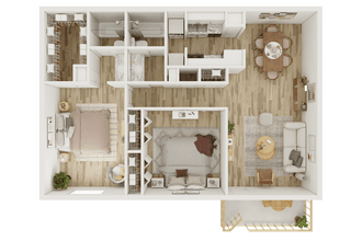 2x2 1106 floor plan