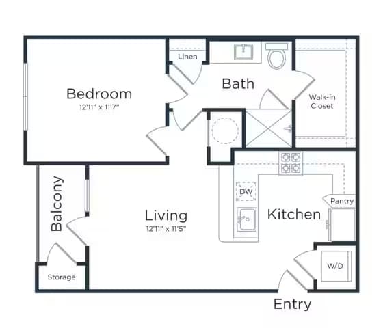 A1 1-1303 floor plan