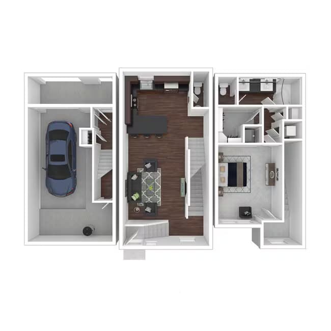 1 Bed • 1 Bath 1308 floor plan