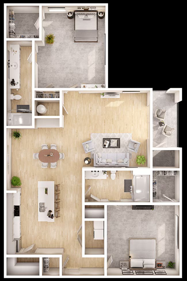 Unit 04-411 floor plan