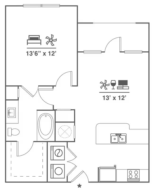 Unit 1107 floor plan