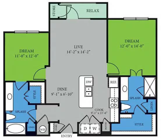 B2 2-2402 floor plan