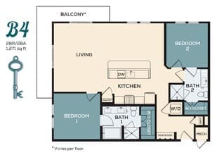 B4 402 floor plan