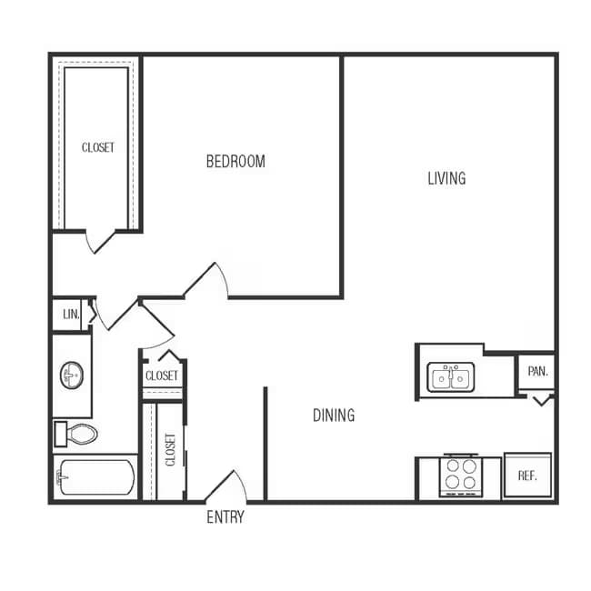 1X1 114 floor plan