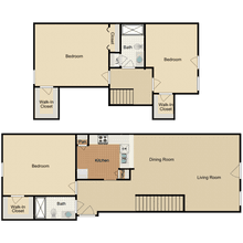 3 Bedroom 2 Bath Apartment with 1050 Square Fee... 122 floor plan
