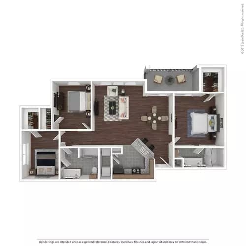 C1 Renovated 0437 floor plan