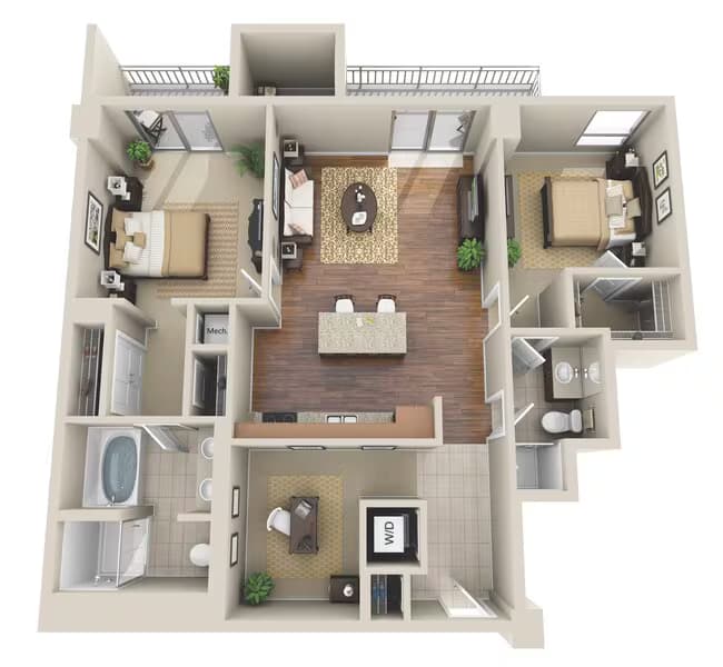 Unit 1312 1312 floor plan
