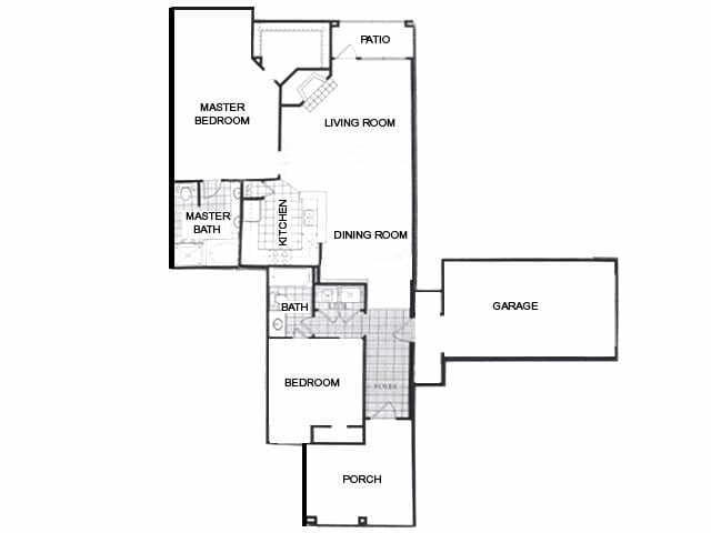 2 Beds • 2 Bath 1716 floor plan