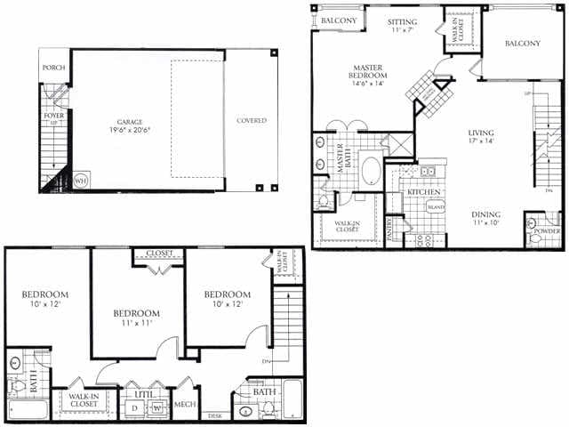 4 Beds • 3 Bath 0804 floor plan