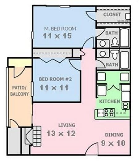Unit 115 floor plan