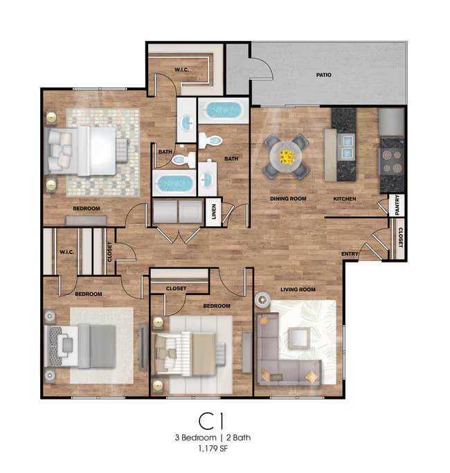C1-Designer floor plan