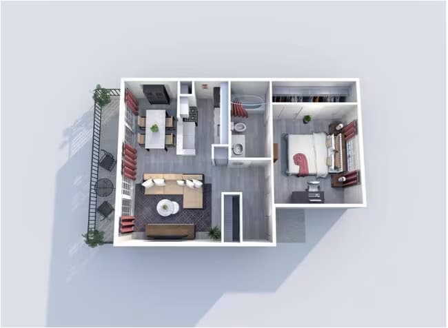 Unit 2714 floor plan