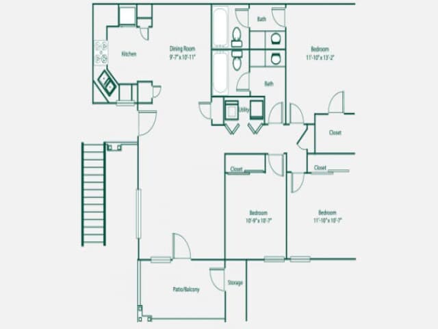 E 3X2 908 floor plan
