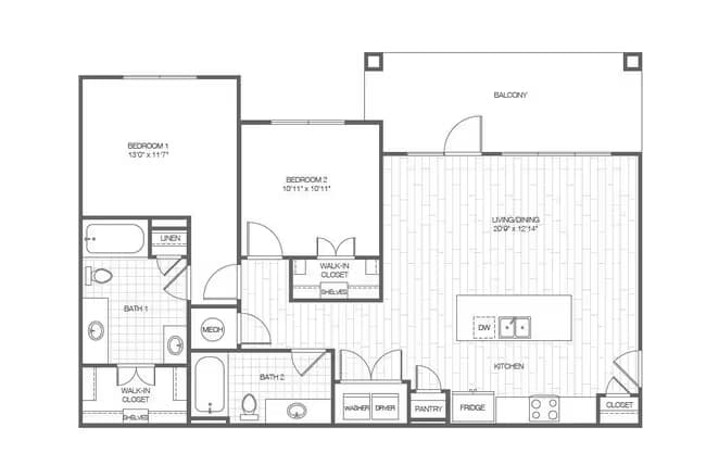 Unit 3208 floor plan
