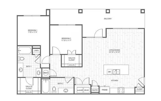 Unit 4306 floor plan