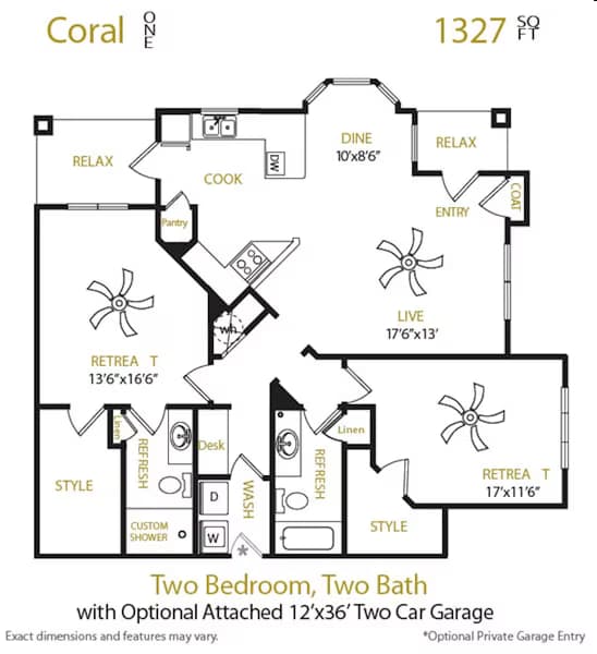 B3G - Attached Garage Included 17102 floor plan