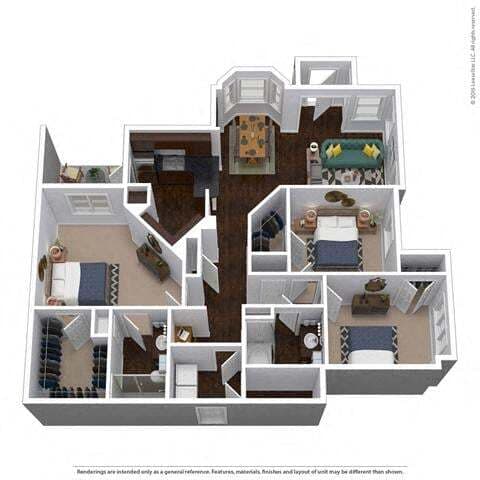 3 Beds • 2 Bath 18106 floor plan