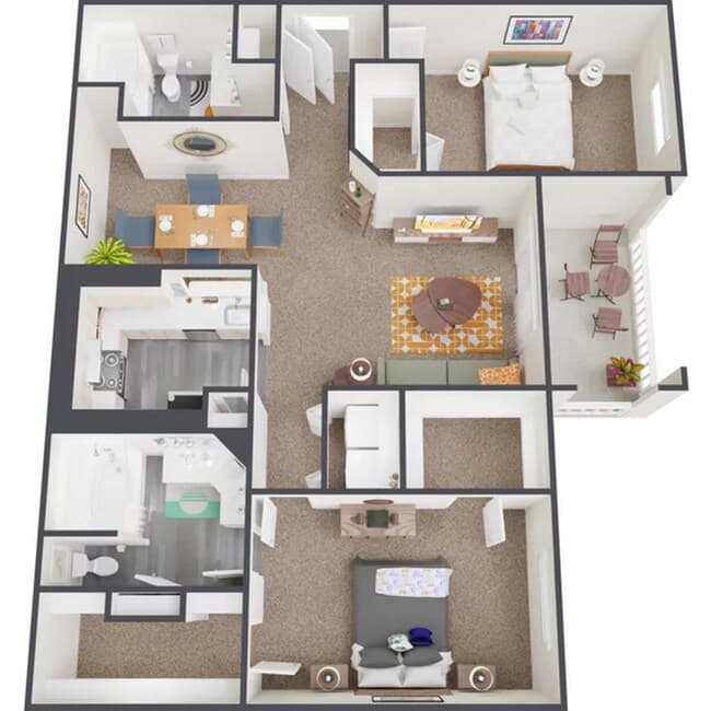 Unit 1743 floor plan