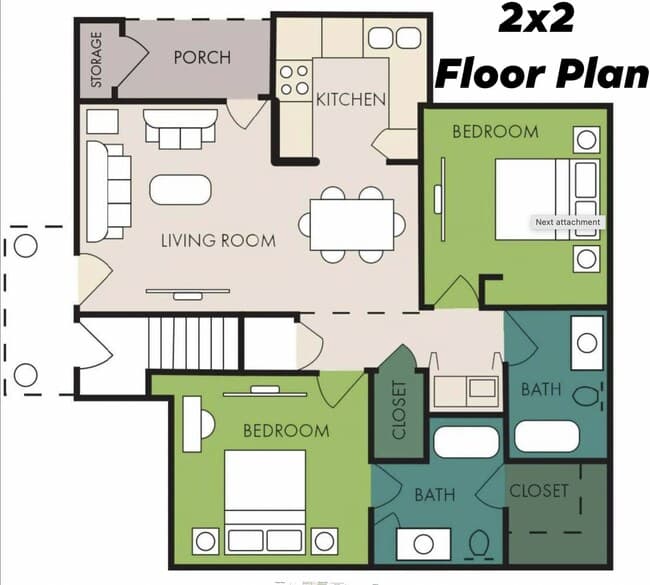 2/2 mkt floor plan