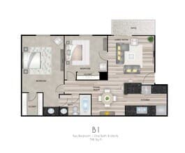 Unit 1708-1 floor plan