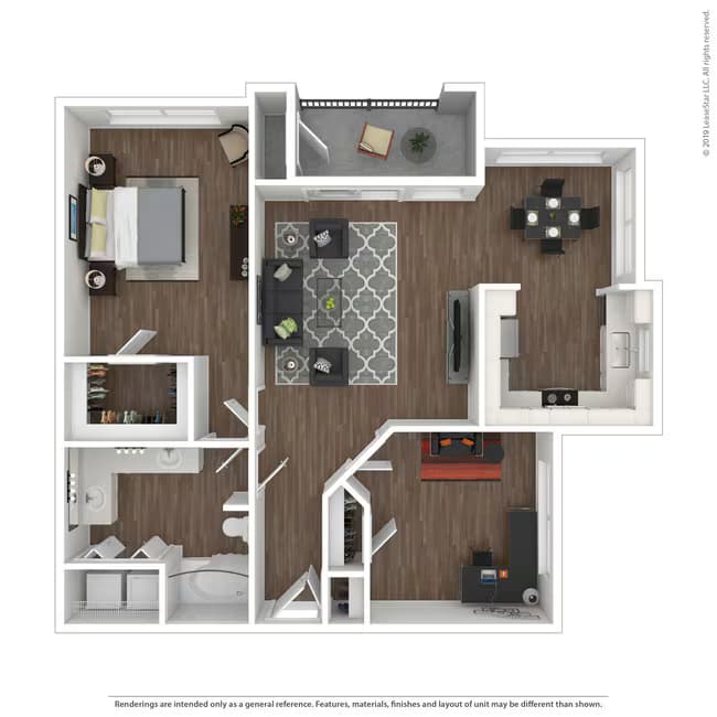 2 Beds • 2 Bath 10307 floor plan