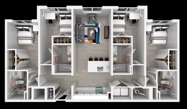 D1 Private floor plan