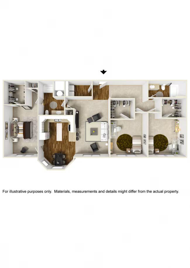 3 Beds • 2 Bath 19-1910 floor plan