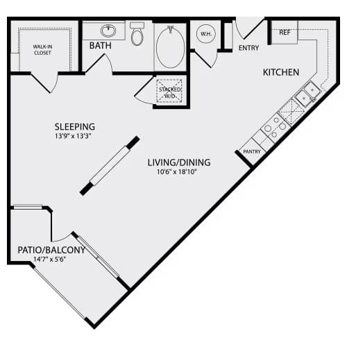 Unit 411 floor plan